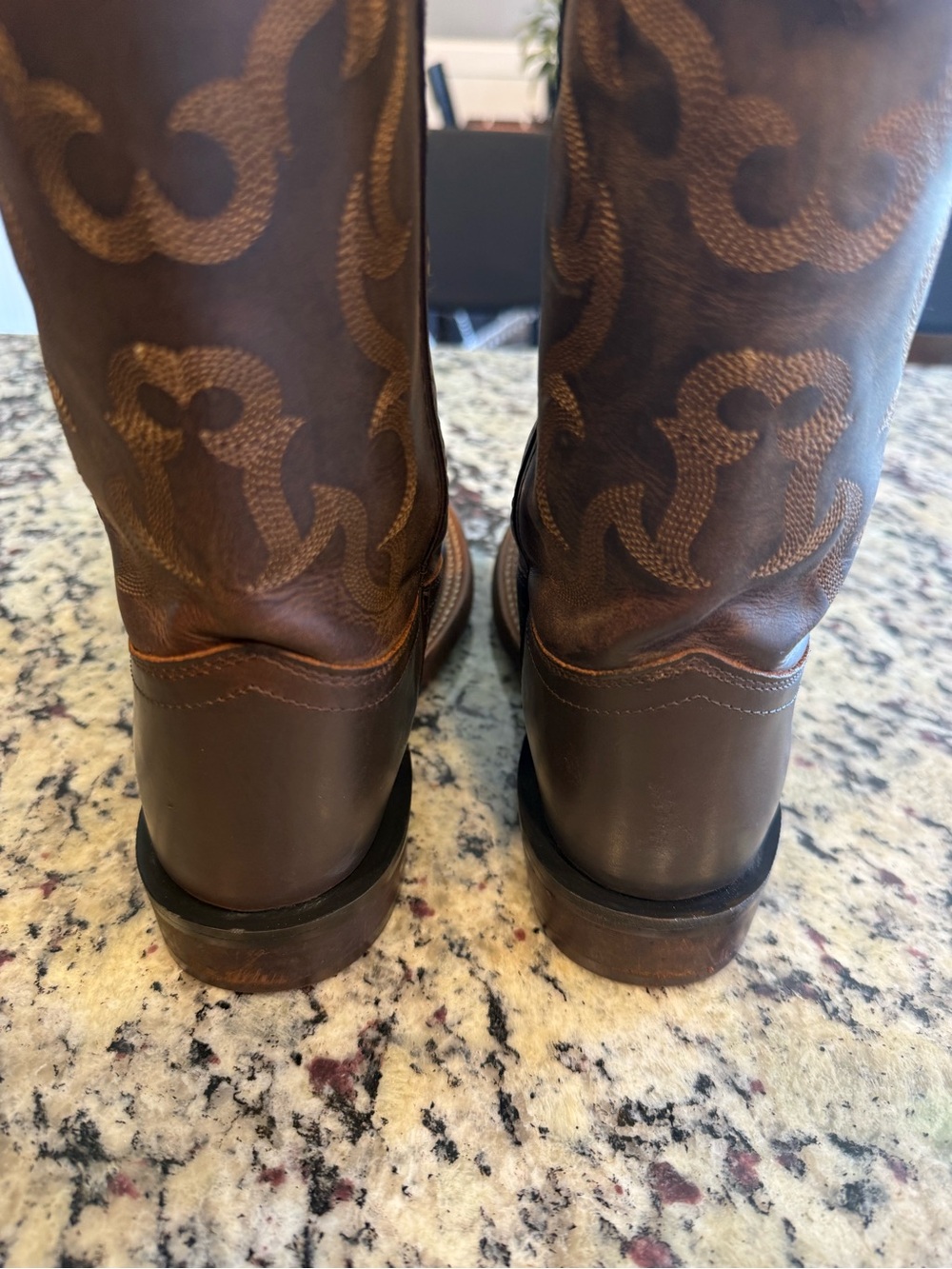 Kids Cody James Brown Leather Boots. Size 3D - Picture 3 of 5